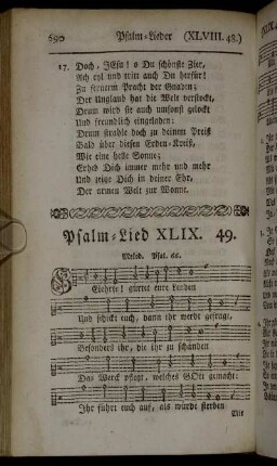 Psalm-Lied XLIX. 49. - Psalm-Lied L. 50.