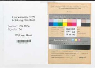Entnazifizierung Hans Waldow , geb. 30.10.1870 (Marinegeneralarzt)