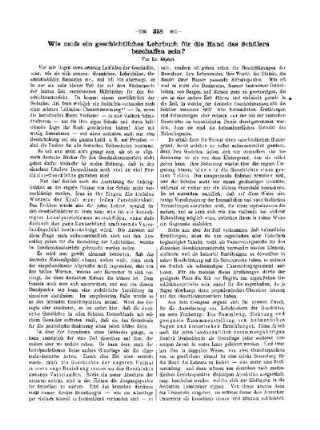 Wie muss ein geschichtliches Lehrbuch für die Hand des Schülers beschaffen sein?