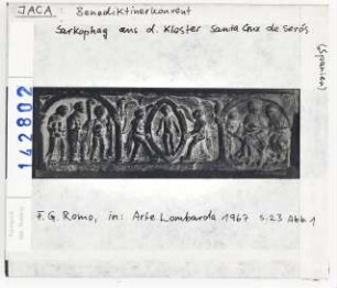 Jaca: Benediktinerinnenkonvent, Sarkophag aus dem Kloster Santa Crux de Serós (Sarkophag der Dona Sancha)