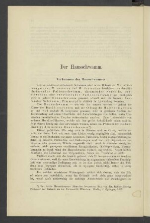 Der Hausschwamm