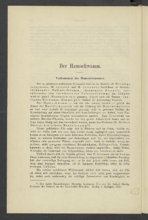 Der Hausschwamm