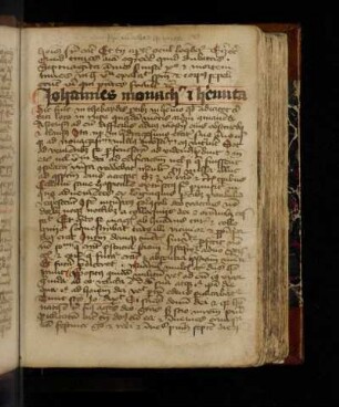 Rufinus Aquileiensis: Historia monachorum. Auszüge. Iohannes monachus et heremita