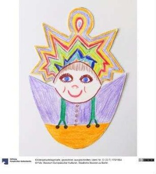 Kindergeburtstagskarte, gezeichnet, ausgeschnitten