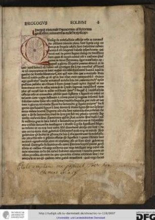 Incipit rationale divinorum officiorum Guilhelmi Minatensis ecclesie episcopi.