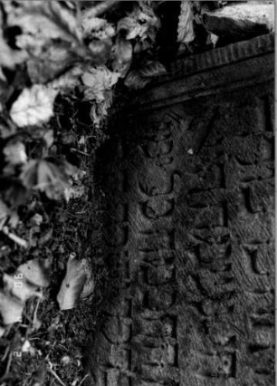 Grabstein 901 (neu: 3) (Index: 99796214) Material: Sandstein Maße HxBxT: 75x60x7 cm: Grabstein 901B (neu: 3)