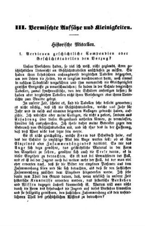 Historische Miscellen
