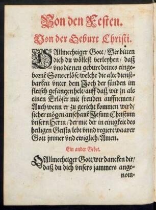 Von den Festen.