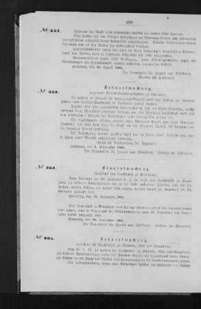 Bekanntmachung betreffend die Leuchtschiffe zu Schulau, Lühe und Krautsand.