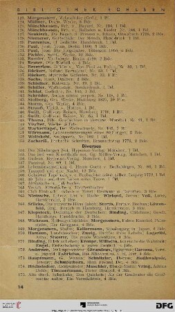 Diverses (Nr. 154-187)