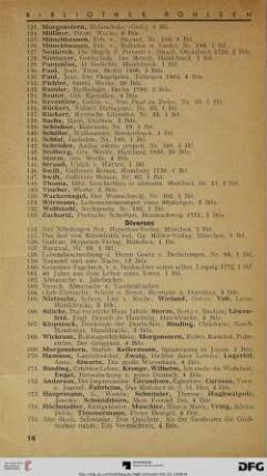 Diverses (Nr. 154-187)