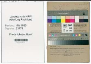 Entnazifizierung Horst Friederichsen , geb. 30.07.1920 (Bergbaubeflissener)