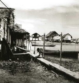 Recife, Brasilien. Favela. Pfahlbauten