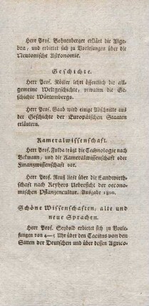 Schöne Wissenschaften, alte und neue Sprachen