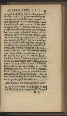 Marcellini [et] Taciti de Druidibus loci, Cap. V