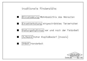 Traditionelle Rinderställe