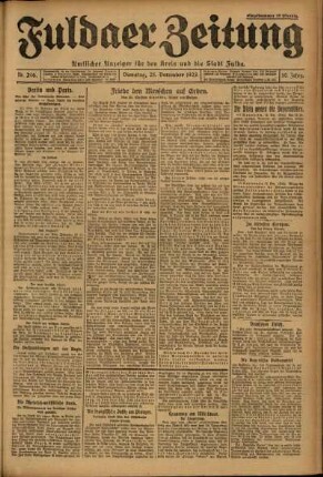 Erste Ausgabe vom Dienstag, den 25. Dezember 1923.