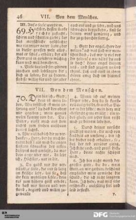 VII. Von dem Menschen.