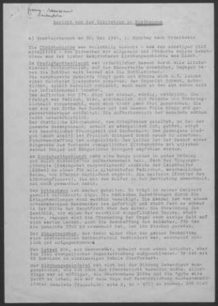 Nordhausen: Visitationsbericht mit Pfarrbericht 1948