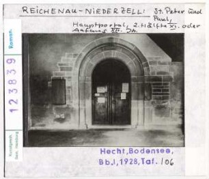 Reichenau, Niederzell: St. Peter und Paul, Hauptportal