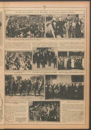 La jira del presidente de la República del Uruguay, ingeniero Serrato