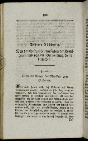 §. 26. Ueber die Anlage des Menschen zum Verderben.