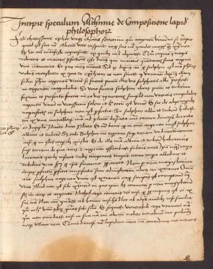 Speculum Alchemiae (Auszug)