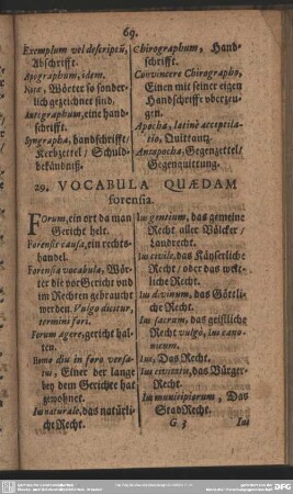 [26.] Vocabula Quaedam forensia