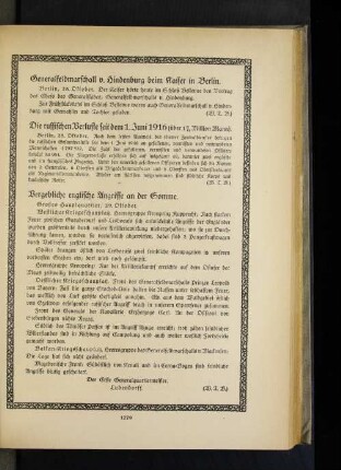 Vergebliche englische Angriffe an der Somme.