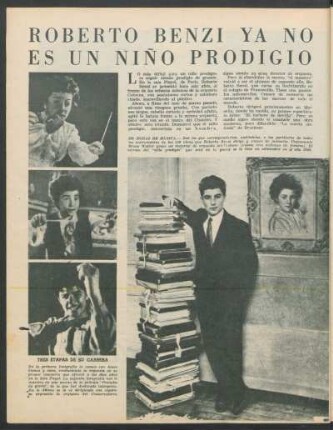 Roberto Benzi ya no es un niño prodigio
