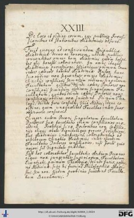 [fol. 12] De loco et ordine eorum qui publicis processionibus et stationibus academicis adsunt