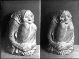 Frierende Alte : Frierende Alte. Bronze; H. 23,5 cm (1937; E. Barlach). Güstrow: Atelierhaus am Inselsee