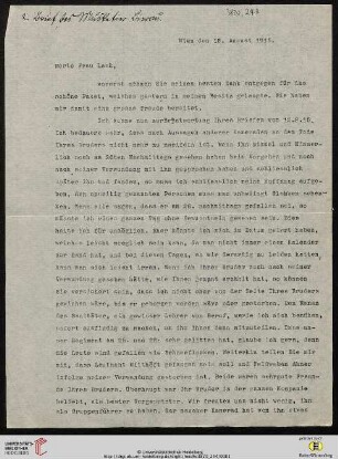 Brief(Abschrift)
