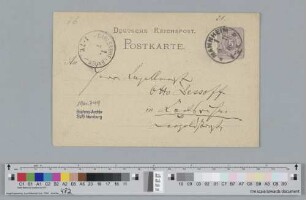 Postkarte an Otto Dessoff