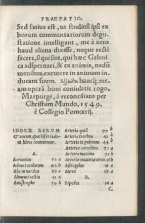 Index Rerum et vocum ...