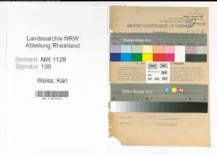 Entnazifizierung Karl Weiss , geb. 13.04.1914 (Polizist)