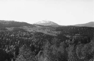 Große Arber : Blick auf den verschneiten Gipfel des Großen Arber des Künischen Gebirgs an der Grenze zwischen Bayern und Böhmen
