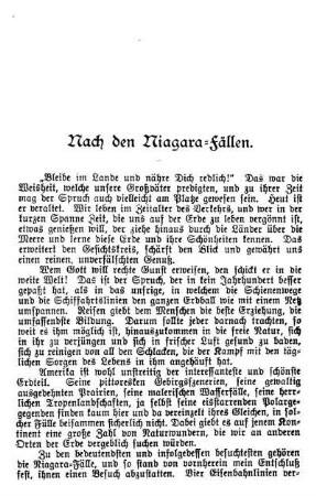 Nach den Niagara- Fällen