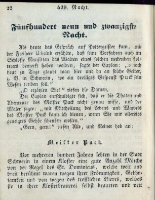 Fünfhundert neun und zwanzigste Nacht