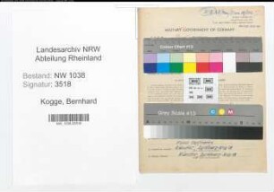 Entnazifizierung Bernhard Kogge , geb. 12.02.1914 (Fernmeldebauhandwerker)