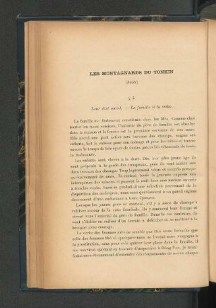 Les Montagnards du Tonkin