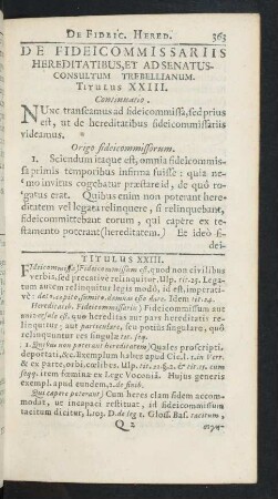 Titulus XXIII.