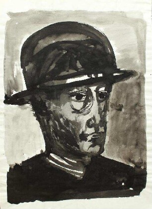 Kopfbild (Mann mit Hut)