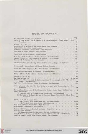 Index to volume VII