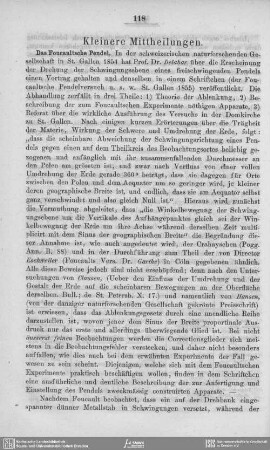 Kleinere Mittheilungen