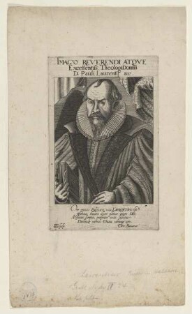 Bildnis des Paul Laurentius