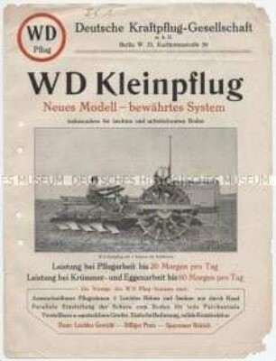 Kleinpflug der Deutschen Kraftpflug-Gesellschaft