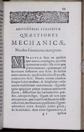 Quaestions Mechanicae.