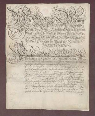 Kurfürst Karl Philipp von der Pfalz erteilt der Judenschaft in Kurpfalz einen Freiheitsbrief.