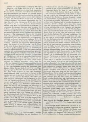 117-118 [Rezension] Acta Brandenburgica